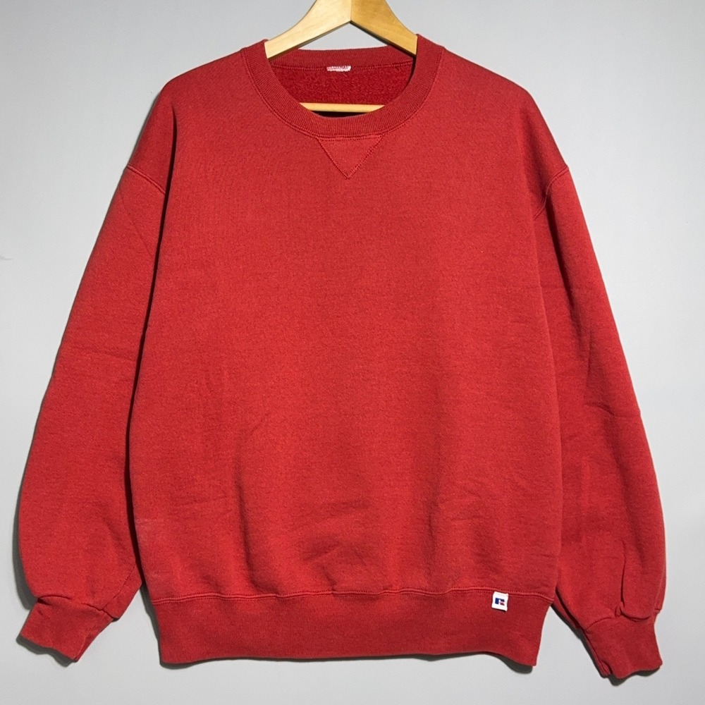 Russell Athletic Crewneck Vintage Sweatshirt‎ Mens Size XL Fleece Red Sportswear